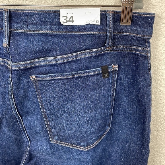 New Joes Jeans 70s Patch Pocket High Rise Bootcut Dark Blue Denim Sz 34 - Picture 9 of 15